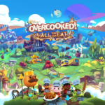 text says overcooked! all you can eat and features all chatracters including the chefs and the onion king.